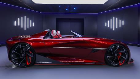 Futuristic Red MG Cyberster wallpaper