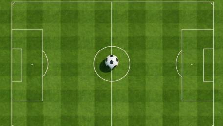 Aerial Soccer Pitch Centerpiece wallpaper