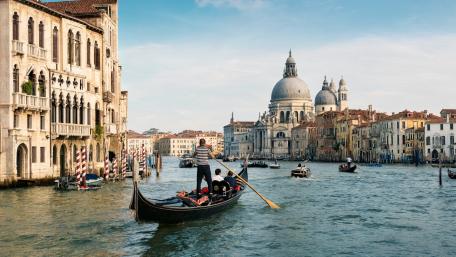 Timeless Gondola Journey on the Grand Canal wallpaper