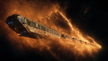 Starlit Freight Armada wallpaper