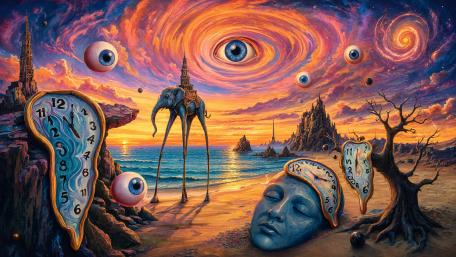 Dreams Melt Across the Cosmic Shore wallpaper