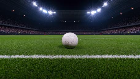 Night Stadium Soccer Ball Spotlight wallpaper