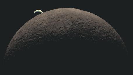 Moonrise Over Earth wallpaper