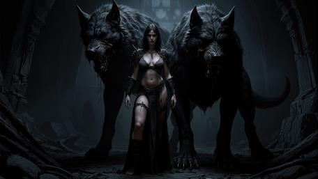 Shadowborn Wolf Queen wallpaper