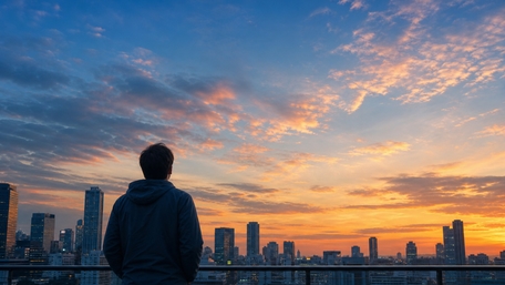 City Dreams at Sunset wallpaper