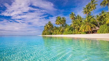 Maldives Paradise Shoreline at Sun Siyam Vilu Reef wallpaper