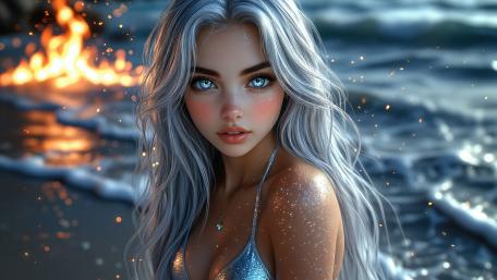 Moonlit Tide Princess wallpaper
