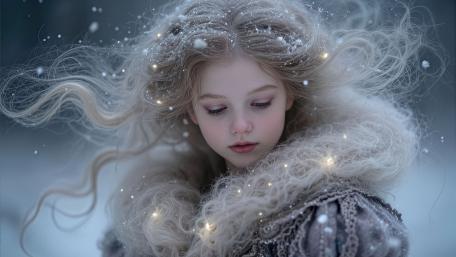 Winter Dream of the Ethereal Girl wallpaper