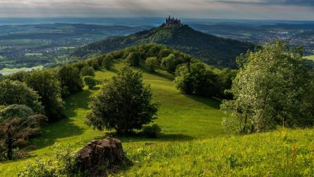 Hohenzollern Castle Over Green Hills wallpaper