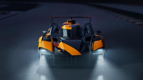 Midnight McLaren Hypercar On Track wallpaper