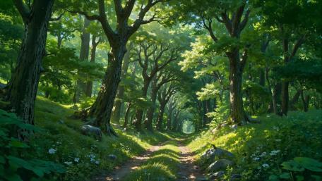 Sunlit Woodland Dream wallpaper