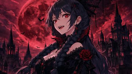 Blood Moon Vampiress wallpaper
