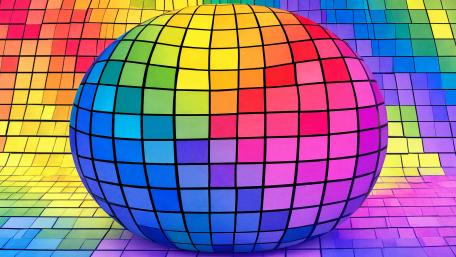 Rainbow Grid Continuum wallpaper