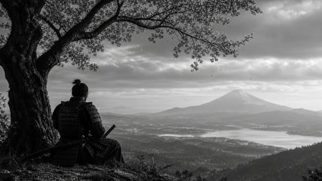Silent Samurai at Mount Fuji wallpaper
