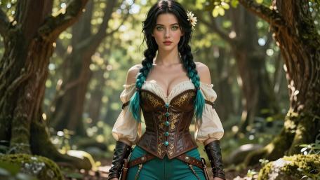 Enchanted Forest Braided Sorceress wallpaper