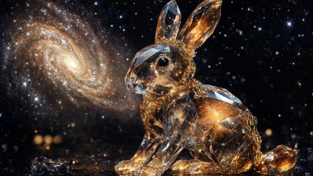Cosmic Crystal Rabbit wallpaper