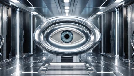 Chrome Eye Corridor wallpaper