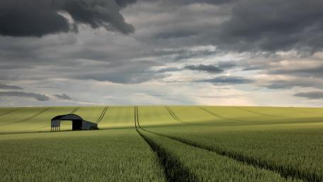 Stormy Countryside Fields wallpaper