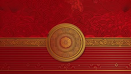 Golden Asian Ornamental Harmony wallpaper