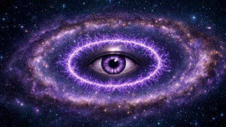 Cosmic Purple Eye of Infinity wallpaper