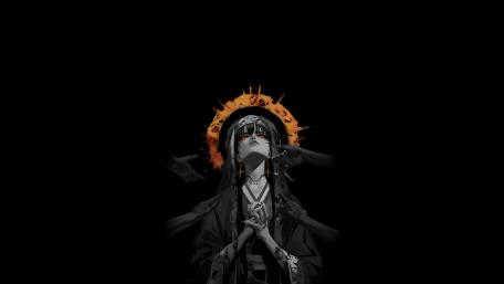 Gothic Nun of the Burning Halo wallpaper
