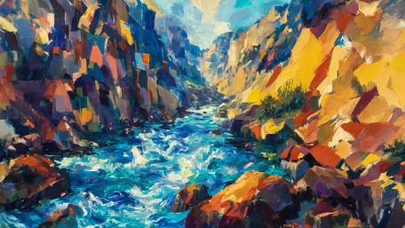 Vivid Canyon River Dream wallpaper