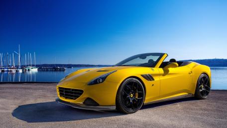 Luxury Yellow Ferrari California T wallpaper