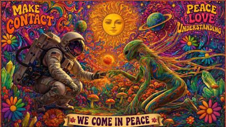 Peace Love First Contact wallpaper