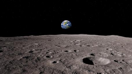 Earth From The Moon's Far Side wallpaper