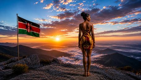 Kenyan Sunrise Reverie wallpaper