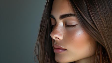 Serene Portrait of a Brunette Woman wallpaper