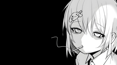 Melancholy Smoke in Monochrome wallpaper