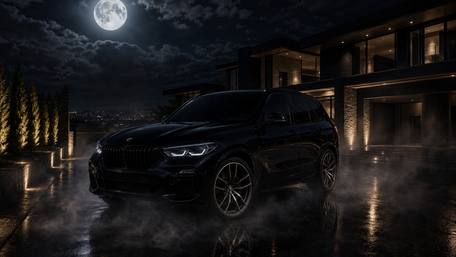 Moonlit BMW X5 in Dark Luxury wallpaper