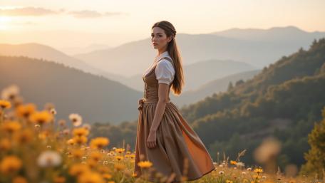Golden Alpine Serenity wallpaper