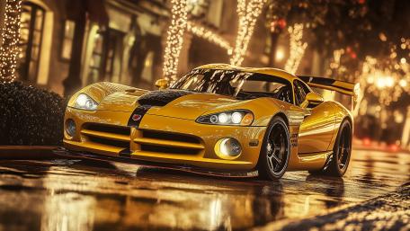 Dodge Viper GTS Stunning of a Golden Speed Icon wallpaper
