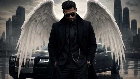 Noir Angel of the City wallpaper