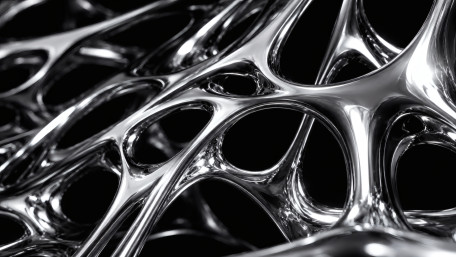 Chrome Fluid Abstraction wallpaper