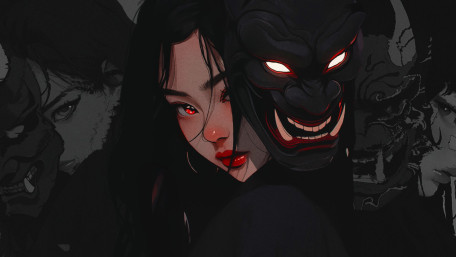 Dark Oni Spirit Portrait wallpaper