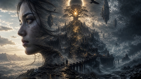 Eclipse of the Floating Citadel wallpaper