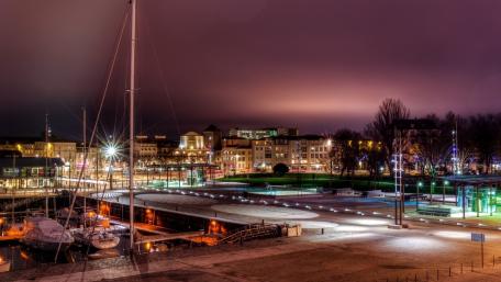 La Rochelle Harbor Lights wallpaper