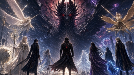 Celestial War Against the Shadow Dragon wallpaper