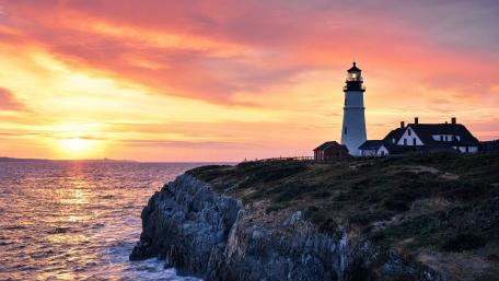 Lighthouse Sunrise wallpaper