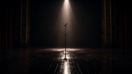 Silent Spotlight on an Empty Stage wallpaper