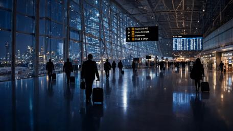 Airport Terminal Reflections wallpaper