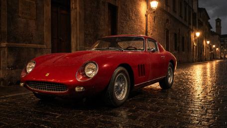 Ferrari 275 GTB On Wet Cobblestones wallpaper