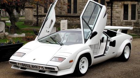 Classic White Lamborghini Countach wallpaper