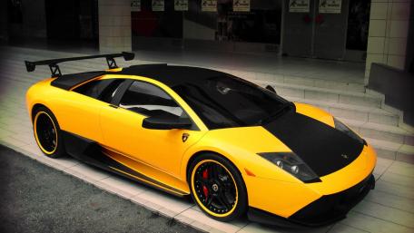 Yellow Lamborghini Murcielago Street Beast wallpaper