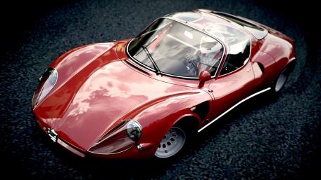 Classic Red Alfa Romeo Stradale wallpaper