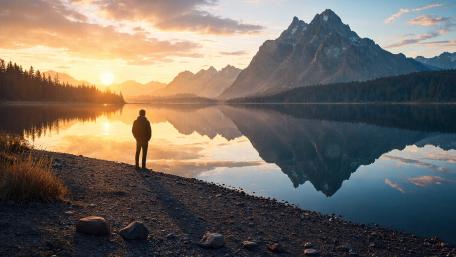 Mirror Lake Reflection wallpaper