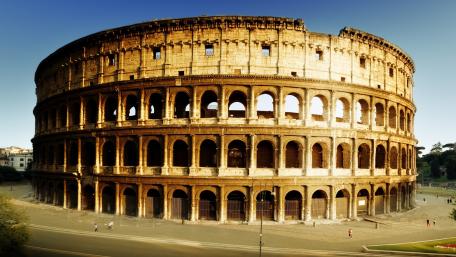 Golden Colosseum at Sunset wallpaper